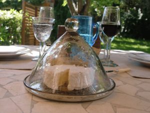 cloche à fromage en verre soufflé