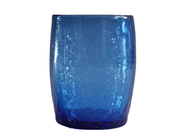 gobelet verre souffle bleu 02