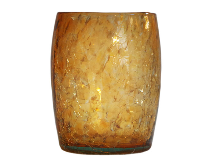 gobelet verre souffle orange 02