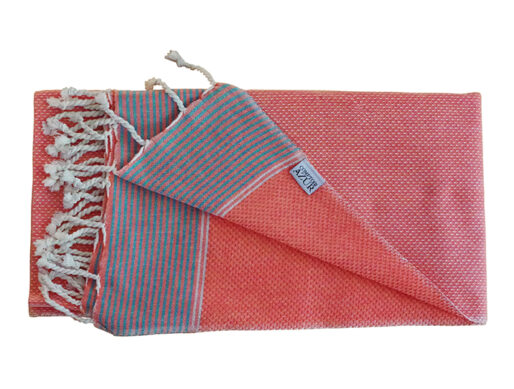 fouta-tunisienne-orange-lisere-argent-2