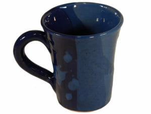 petits déjeuners mugs originaux en terre cuite émaillée bleue